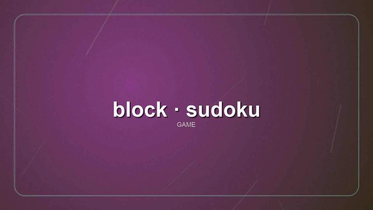 Block Sudoku